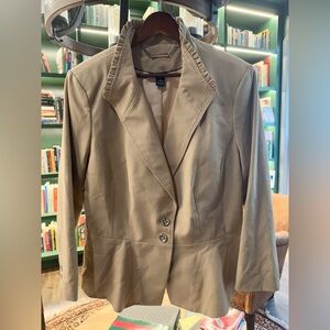 White House Black Market Khaki Blazer Size 14 EUC